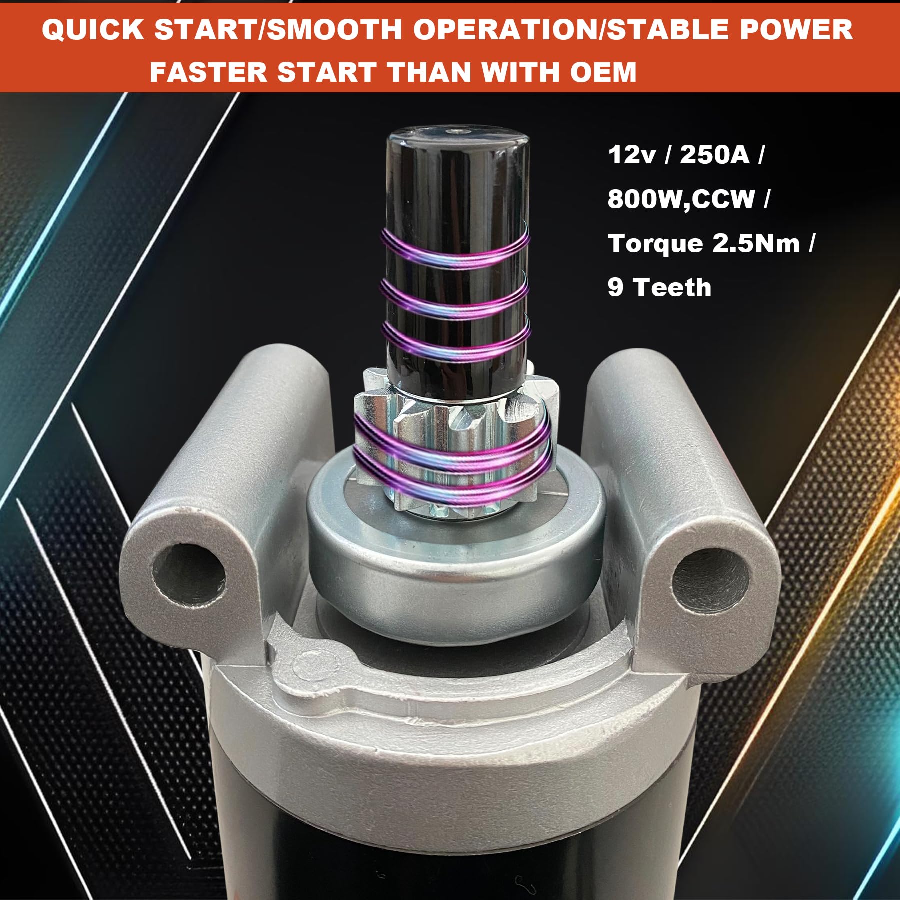 C CLINK starter installed in engine bay showing straightforward swap-in benefit