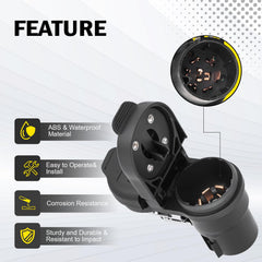 C-Tzu 4-pin flat plug detail showing clean contacts for reliable lighting