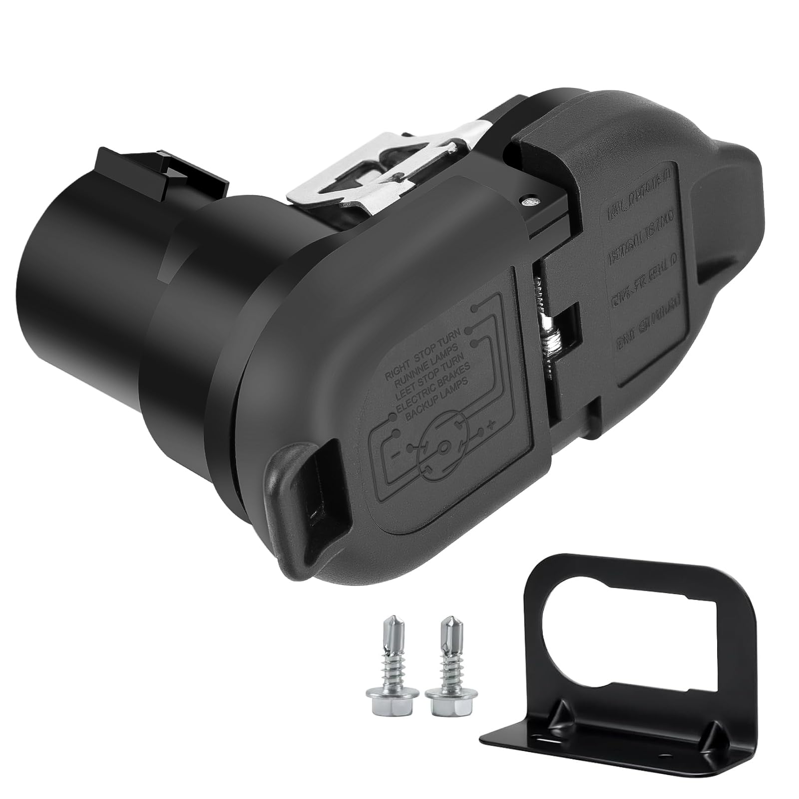 C-Tzu front connector assembly showing dual plugs and bracket for easy towing