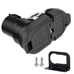 C-Tzu front connector assembly showing dual plugs and bracket for easy towing