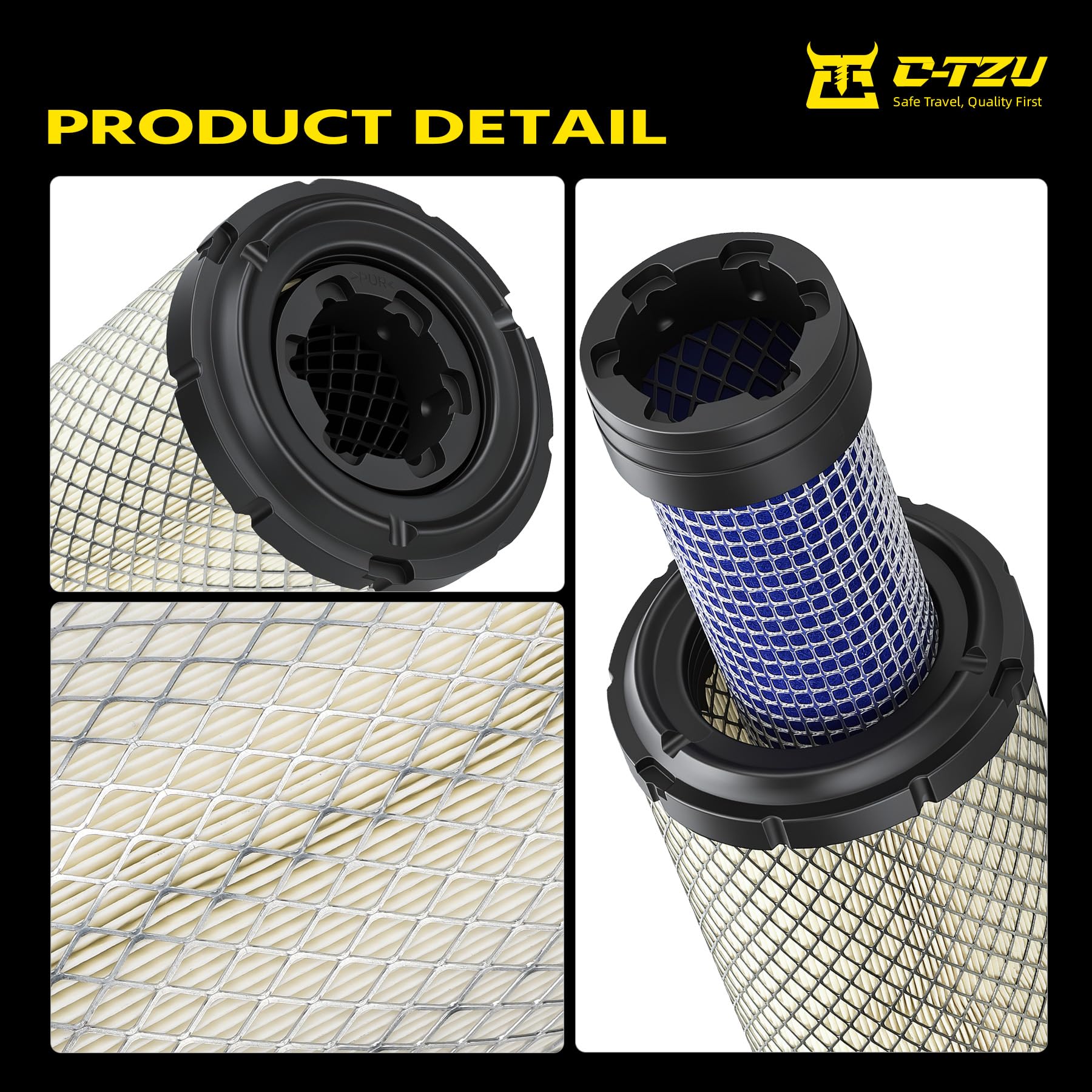 C-Tzu filter installed in Donaldson-style housing demonstrating proper fit