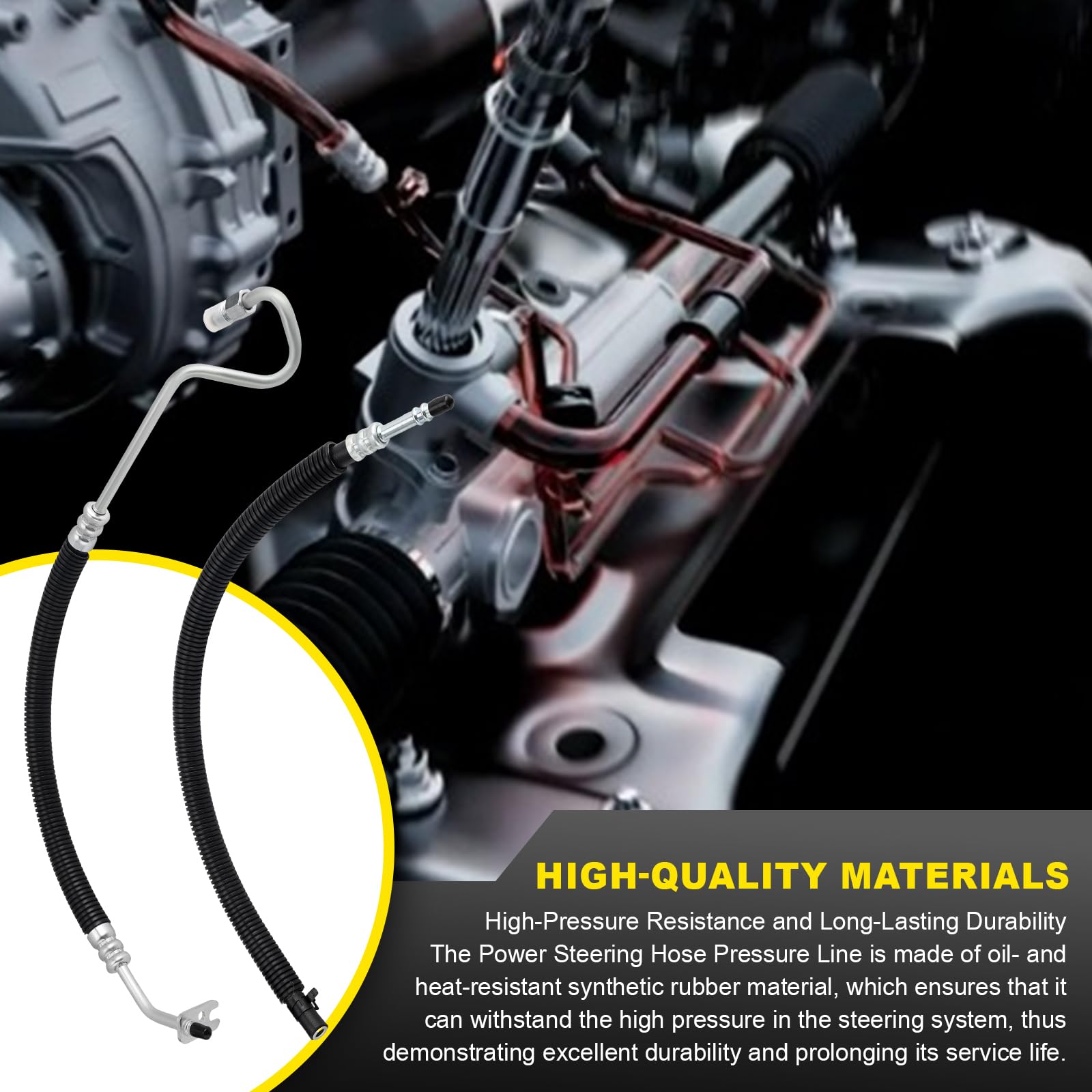C-Tzu pressure hose installed in a Silverado engine bay, restores steering response