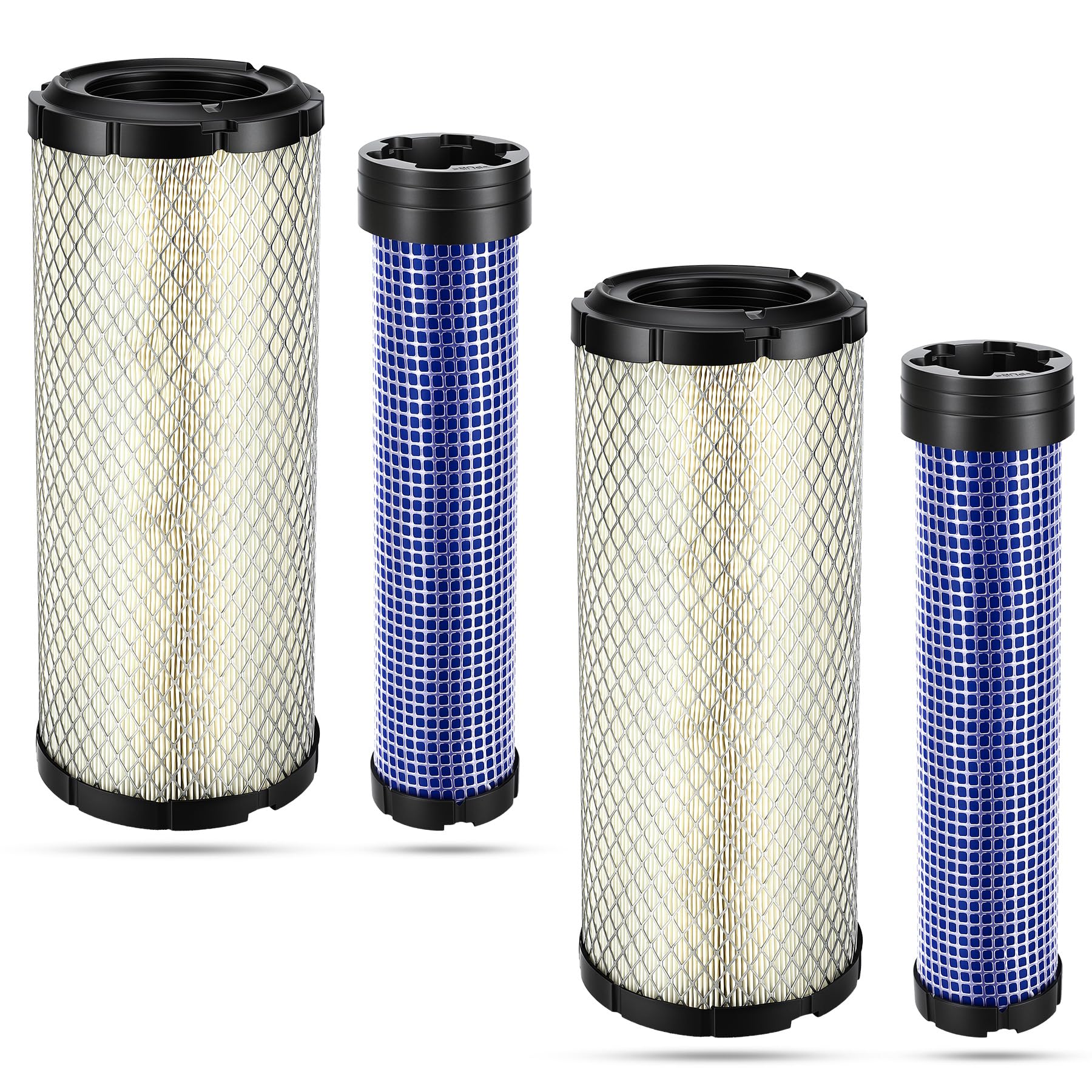 C-Tzu outer and inner filters front view showing fit and shape for easy replacement