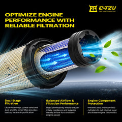 C-Tzu outer filter closeup of media texture for strong coarse particle capture