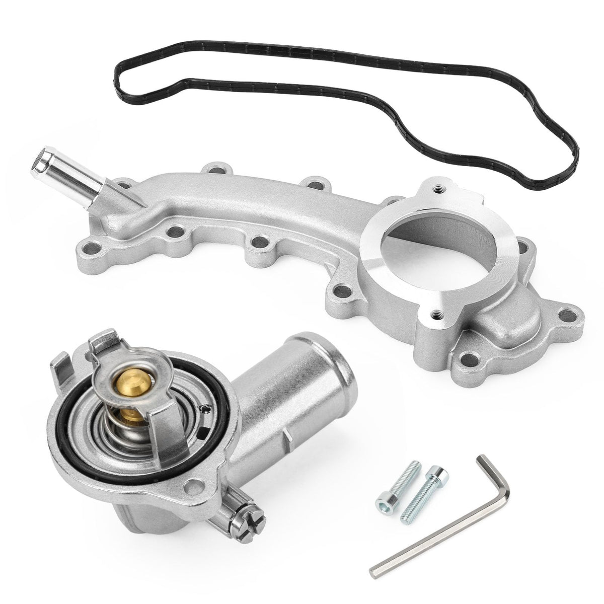 C-Tzu thermostat housing front view showing durable aluminum and improved reliability