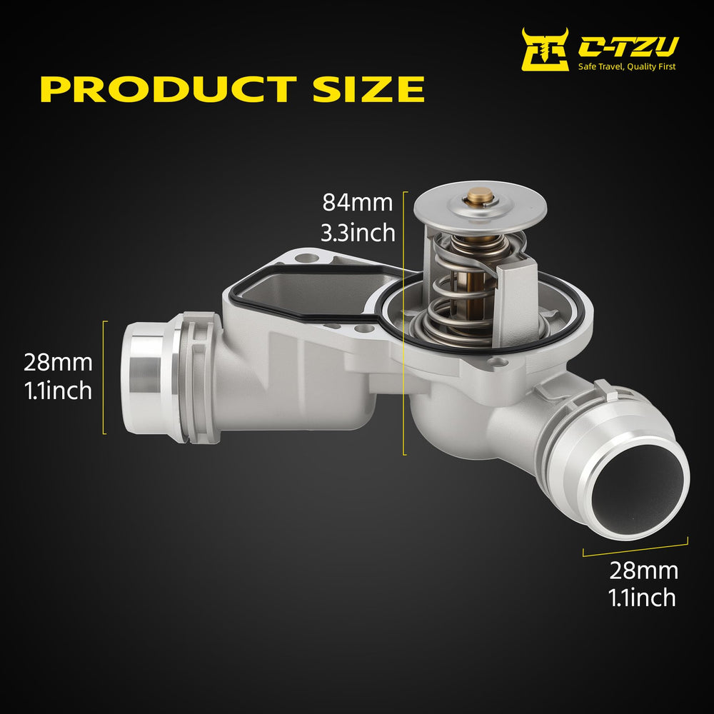 C-Tzu housing beside ruler for size comparison to confirm correct fitment