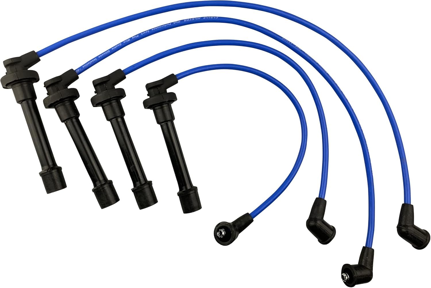 Cable Master front packaging blue set showing included four wires and label, improves identification