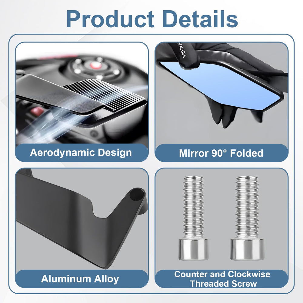 Caboriallan included 8mm and 10mm positive and reverse screw set for easy bolt-on fit