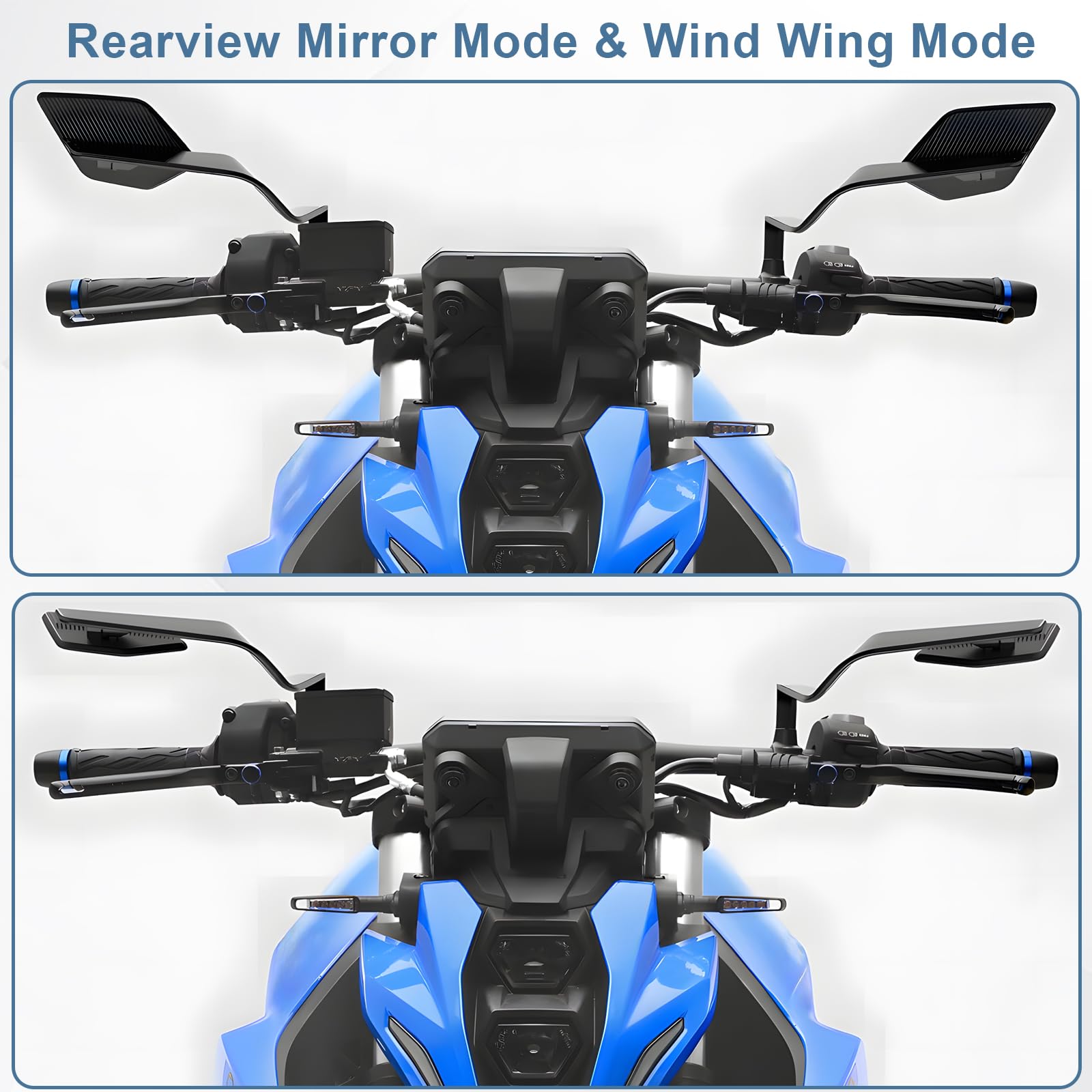 Caboriallan mounted on Kawasaki Z650 showing improved sightlines and sporty look