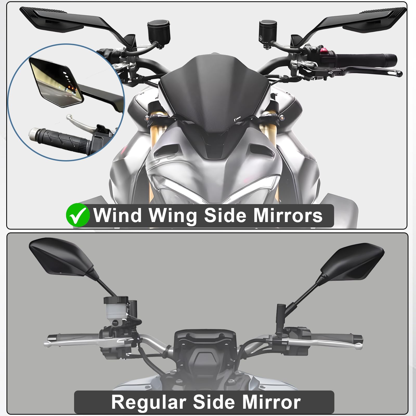Caboriallan side profile highlighting 25° wind wing that reduces wind noise