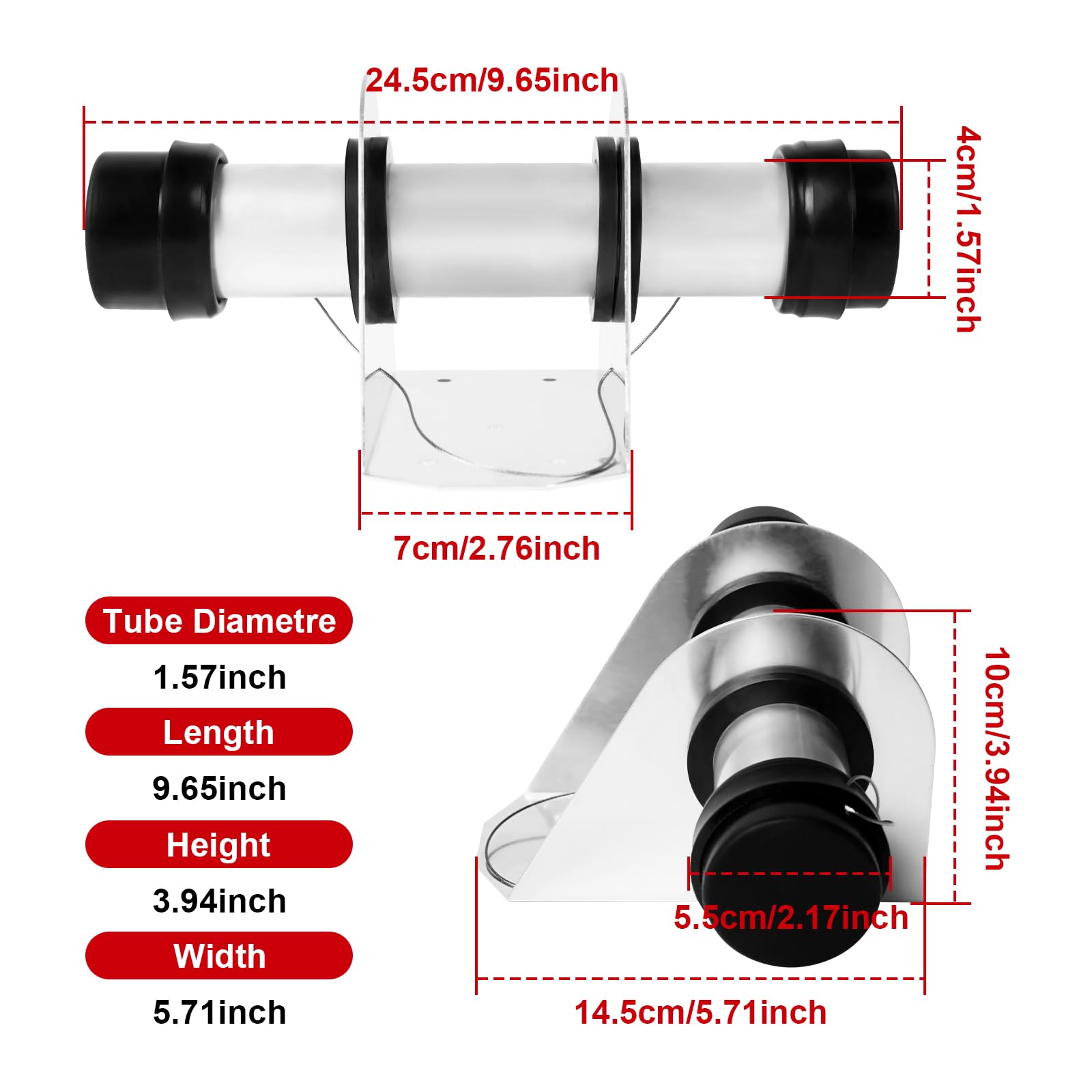 Cabtherlyn close-up of rubber end cap showing waterproof seal benefit