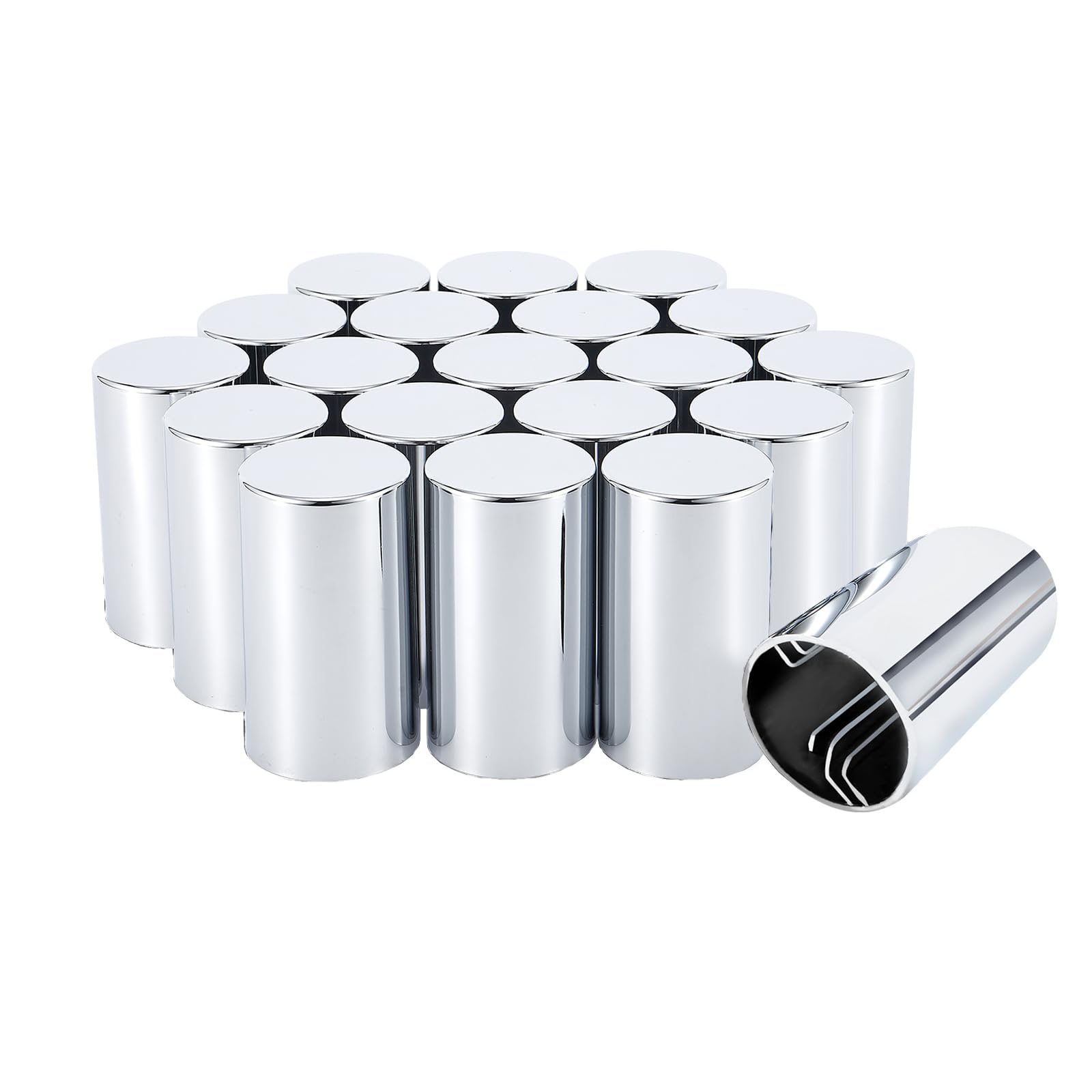 Cabtherlyn front packaging showing 20 chrome lug nut covers and pack benefit