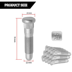 CADUFUELLY close-up of M14x1.5 threaded shank showing durable chrome-steel finish