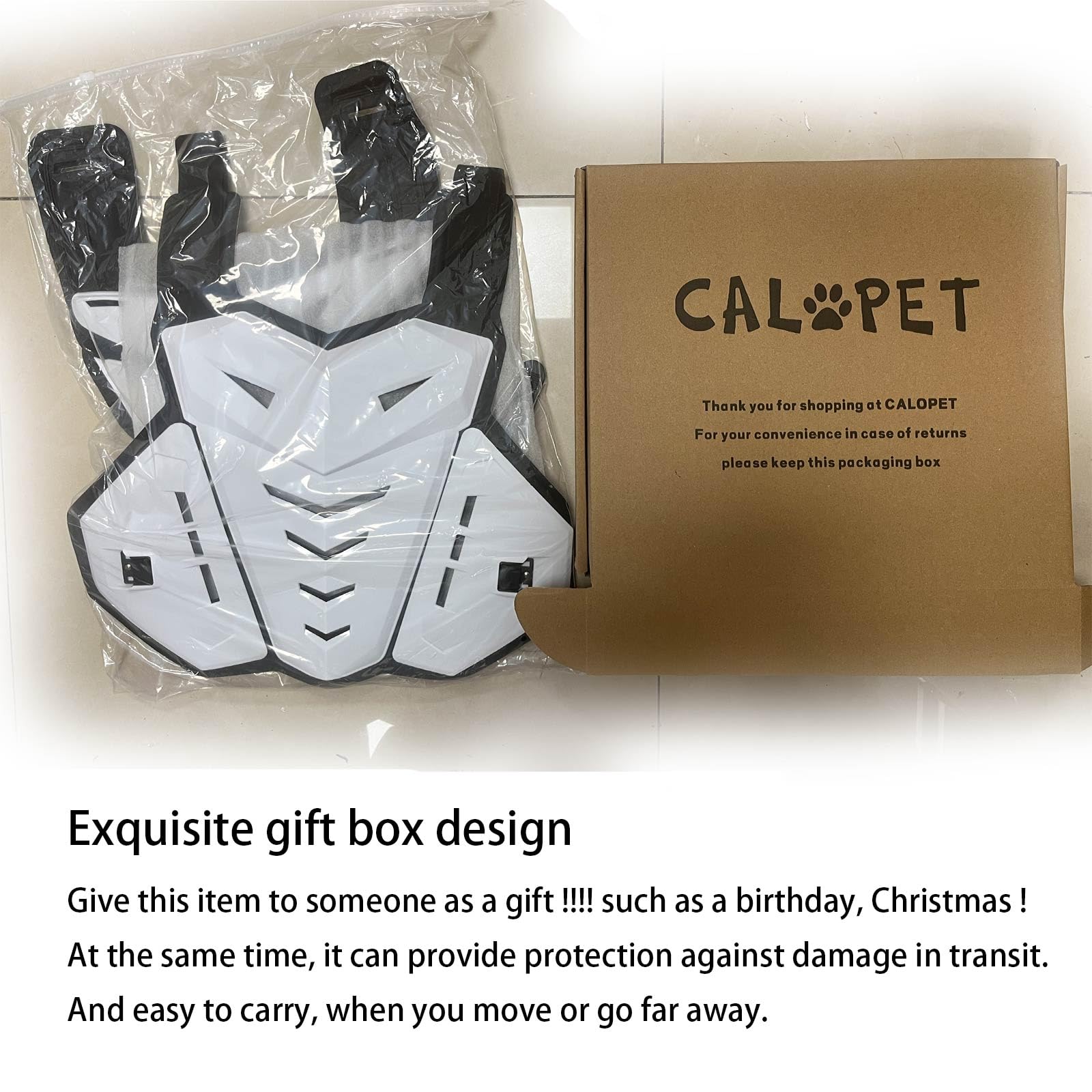 CALOPET outer shell abrasion test showing wear-resistant durability benefit