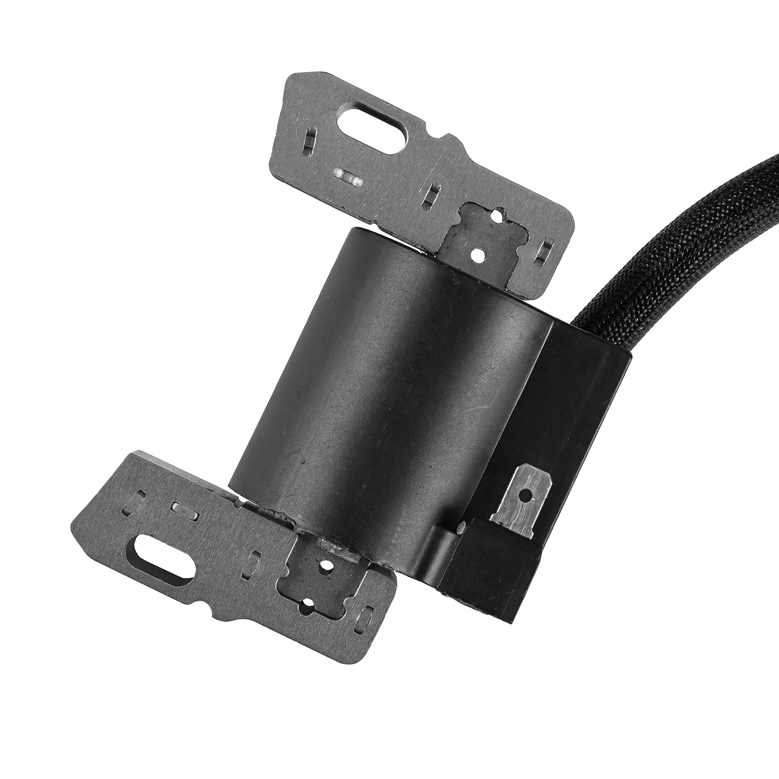 Caltric ignition coil mounting holes close-up for secure installation