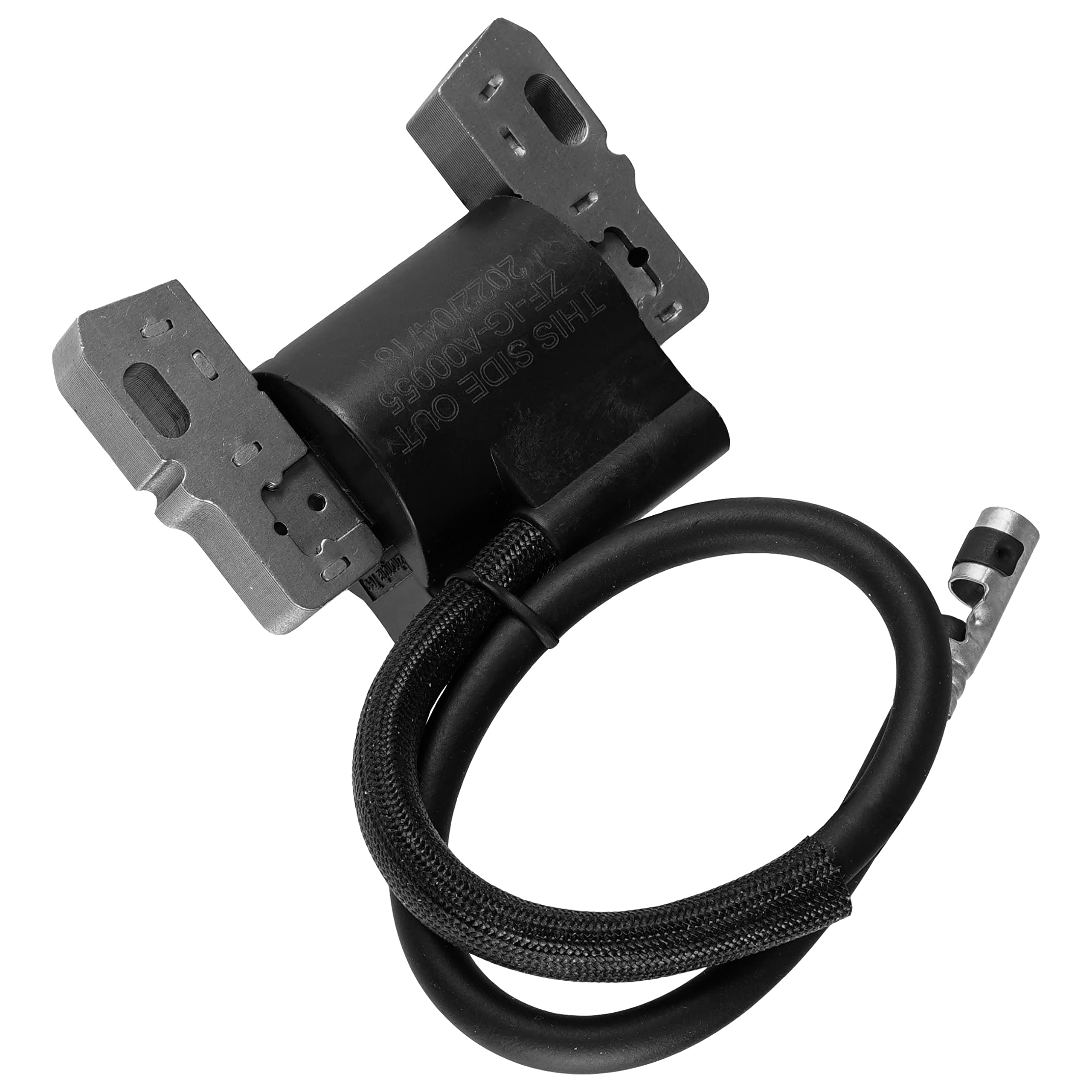 Caltric ignition coil next to ruler showing scale for accurate sizing