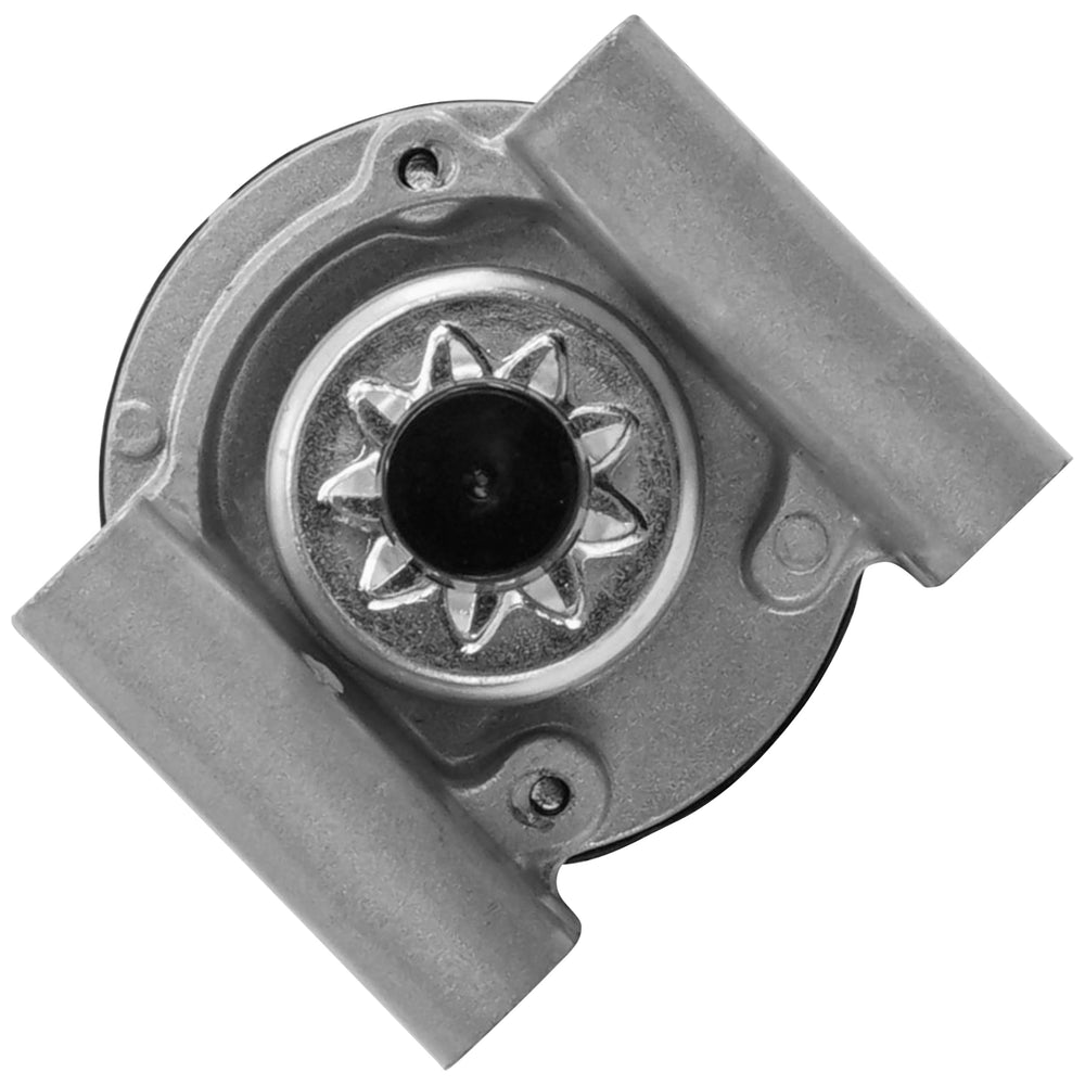Caltric starter installed on mower engine showing restored starting reliability