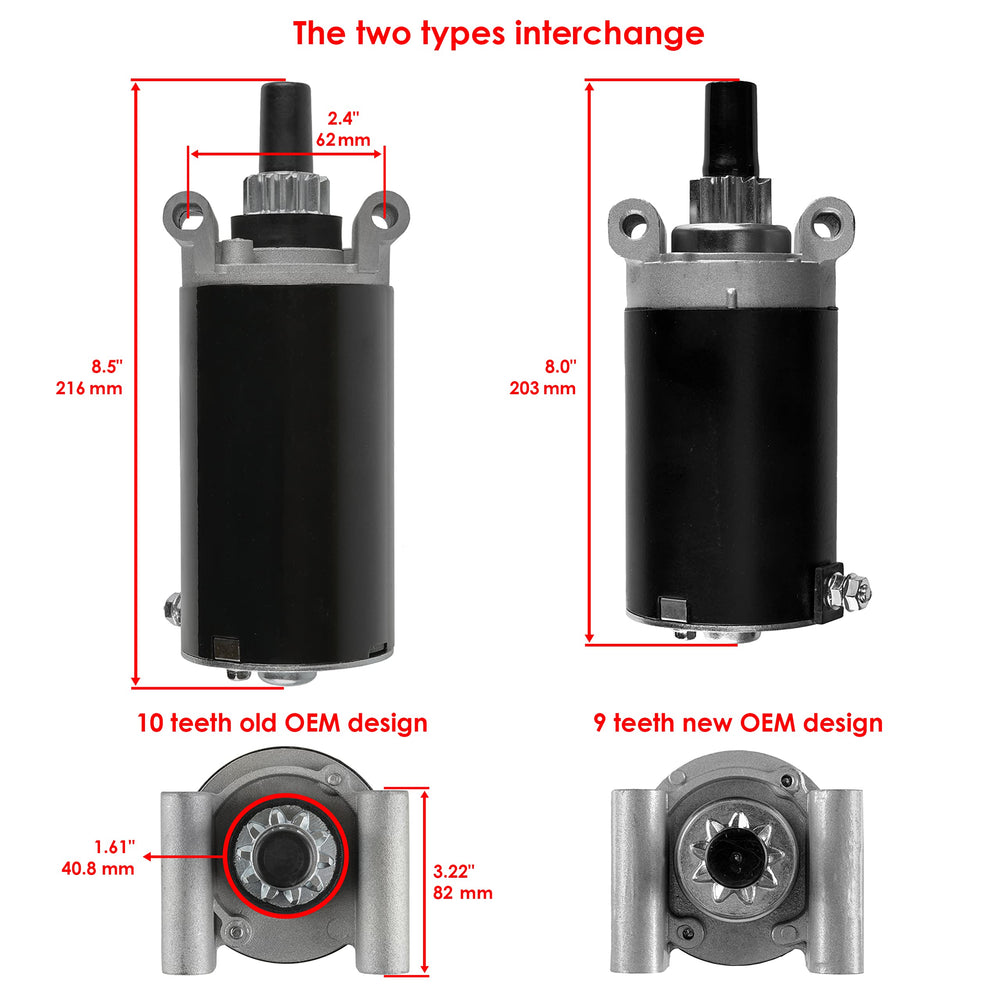 Caltric starter side mounting detail showing bolt pattern for easy swap