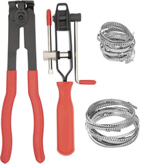 CALU LUKY kit front view showing pliers and 24 clamps for complete installations