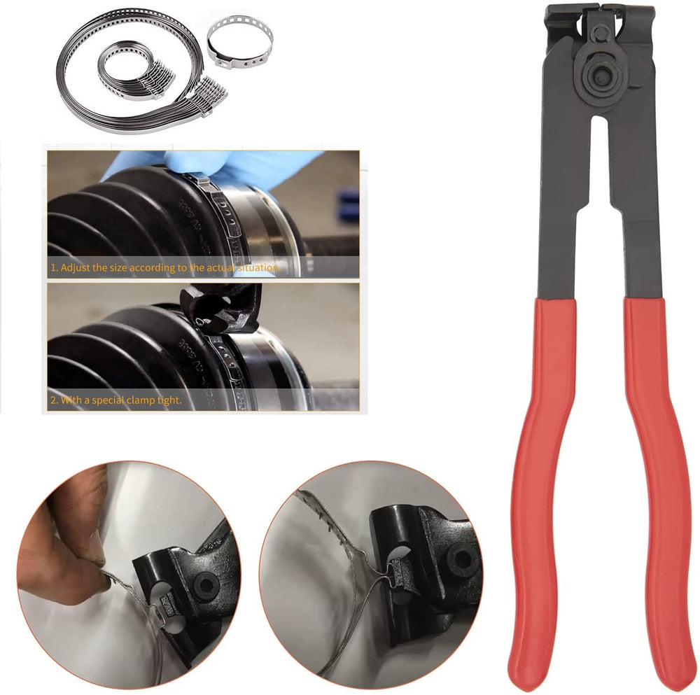 CALU LUKY winding tool in use on a CV boot demonstrating controlled tensioning