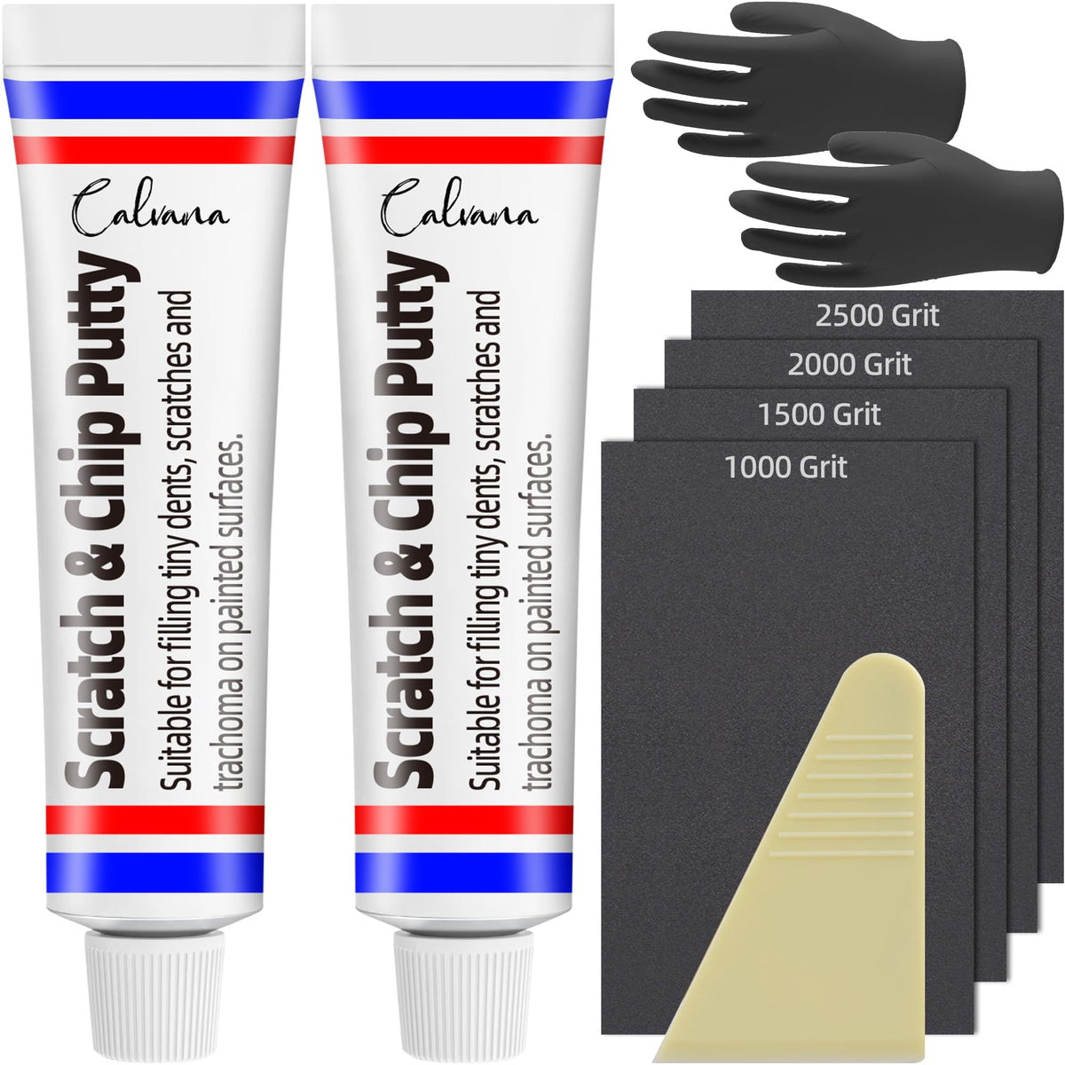 Calvana front packaging showing full repair kit and quick setup benefit