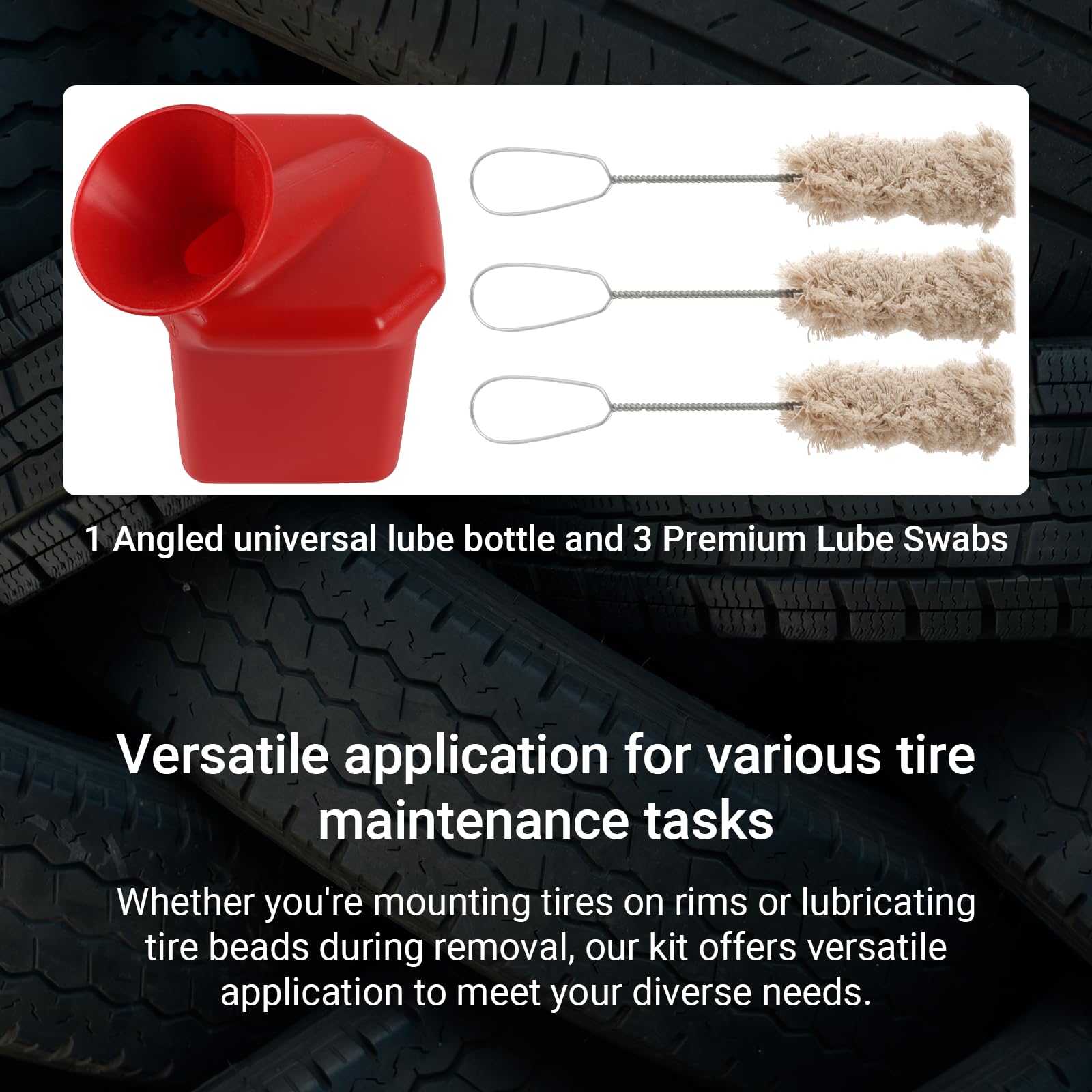 Calvana kit in use on center post changer showing accurate bead lubrication