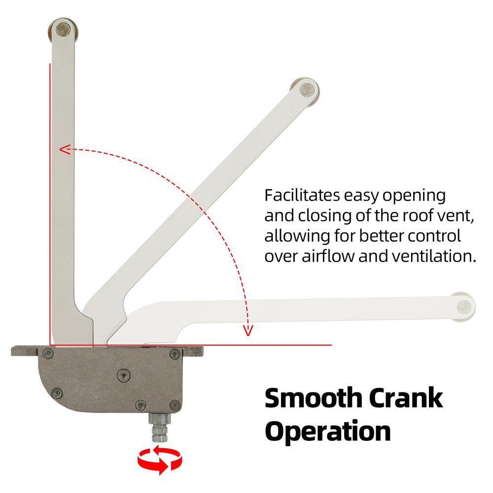 Calvana operator mounted on roof vent demonstrating restored crank function