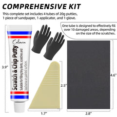 Calvana putty tube close-up showing texture and quick-dry advantage