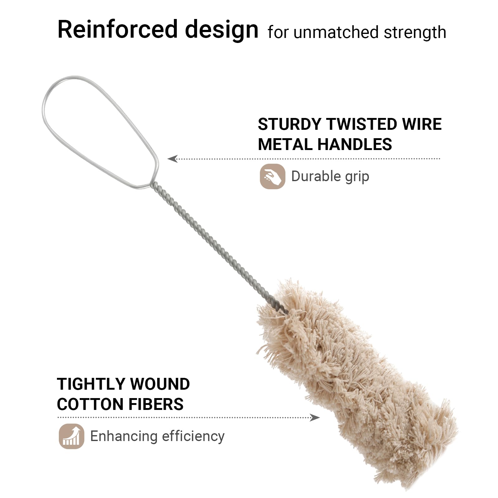 Calvana twisted wire handle detail showing reinforced strength for heavy use