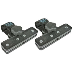 Camco de-flapper max front view showing clamp and strap for secure hold