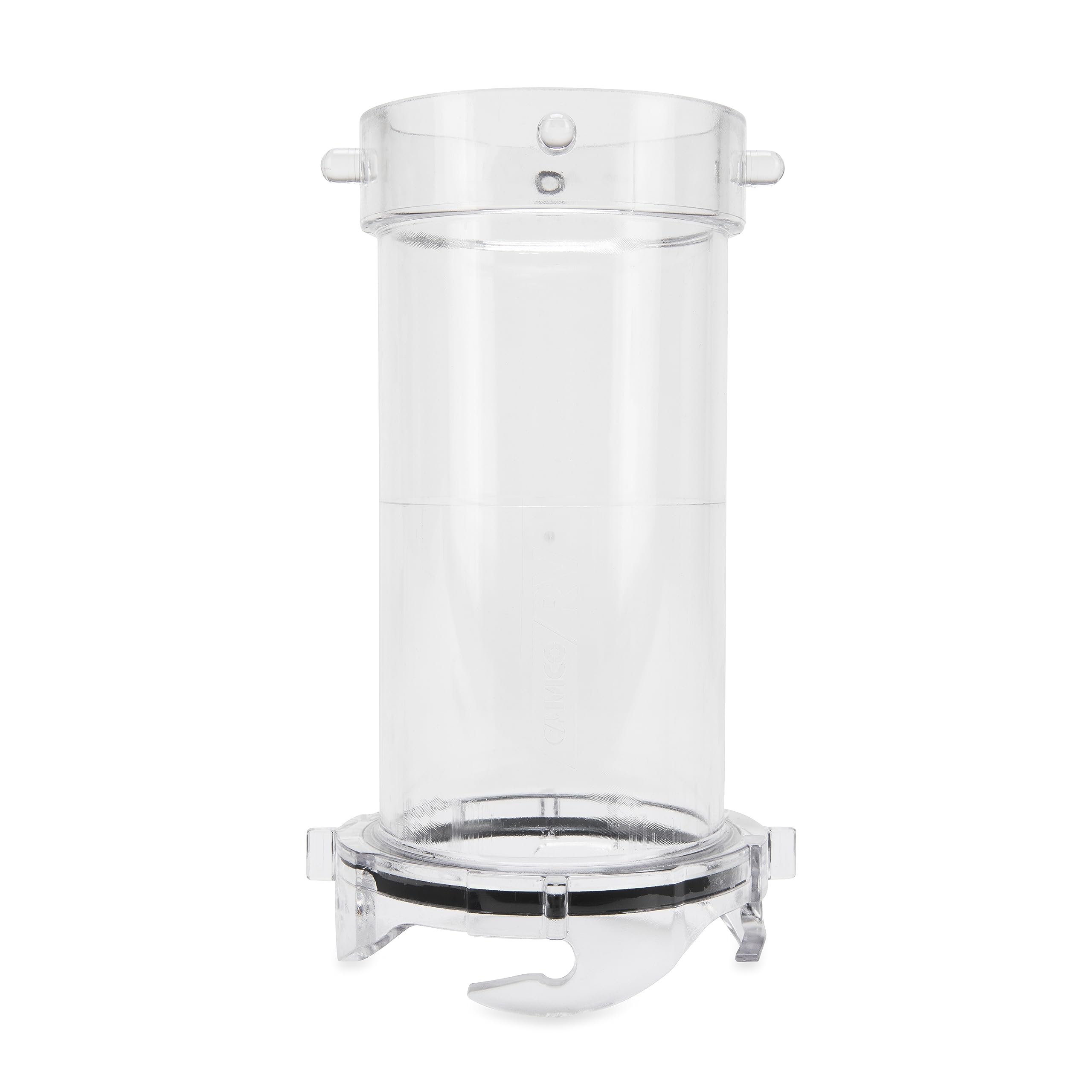 Camco clear sewer hose extender front view showing shape and connection benefit
