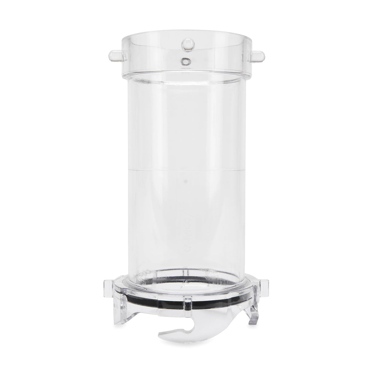 Camco clear sewer hose extender front view showing shape and connection benefit