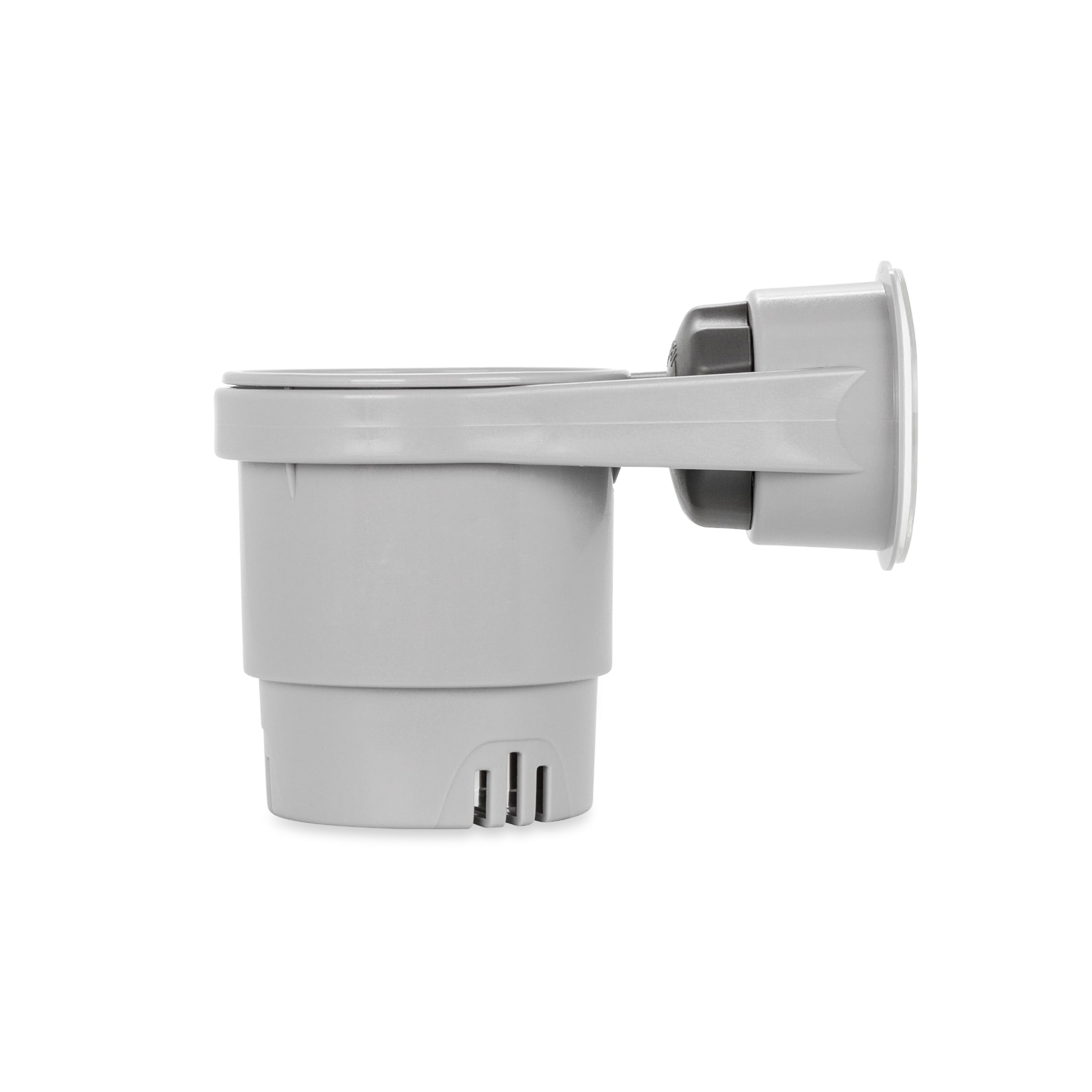 Camco closeup of mechanical suction lever demonstrating secure mounting benefit