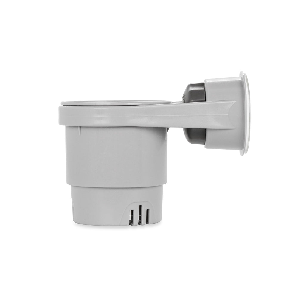 Camco closeup of mechanical suction lever demonstrating secure mounting benefit