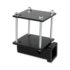 Camco hitch front view showing receiver and secure fit benefit