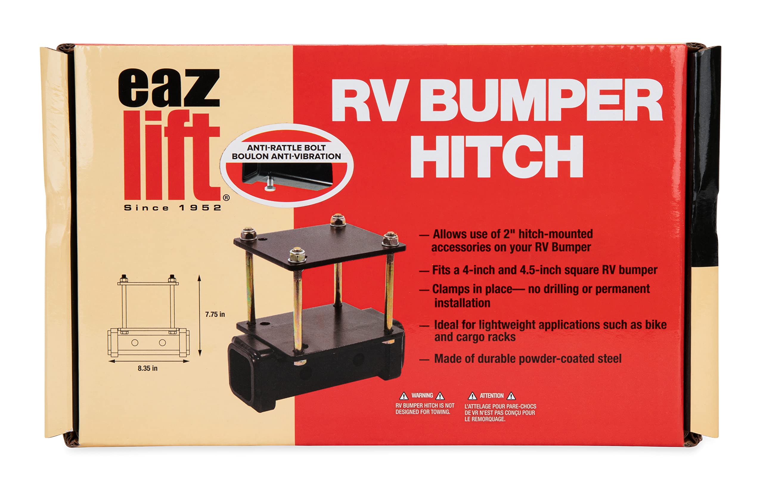 Camco product label and packaging showing included hardware clarity benefit