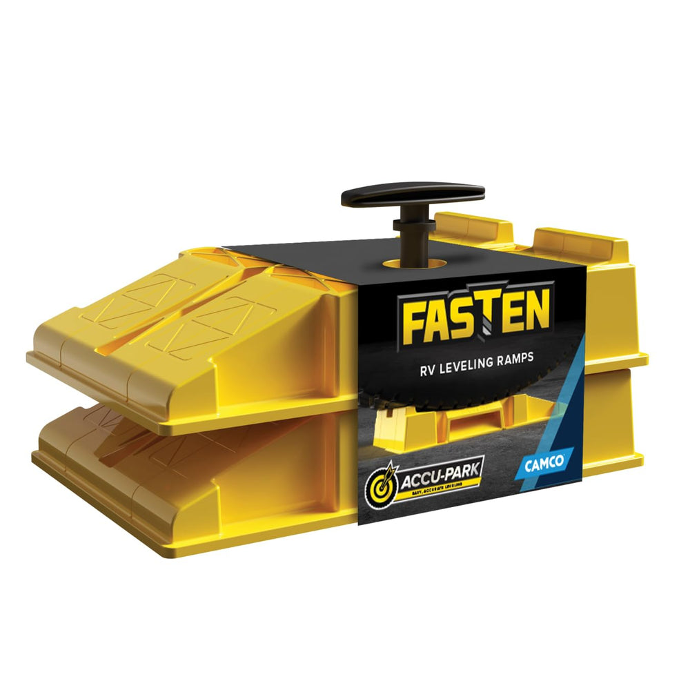 Camco front packaging showing ramps and two-pack convenience