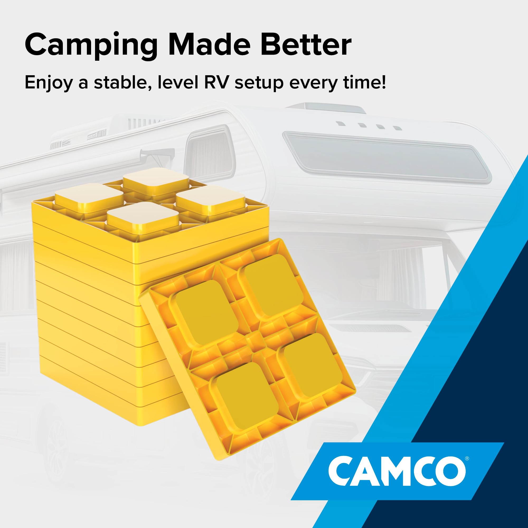 Camco surface texture close-up showing durable UV-resistant resin
