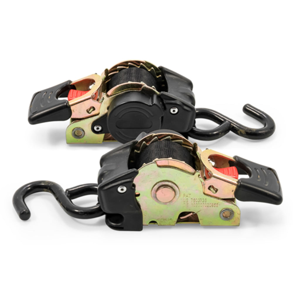 Camco ratcheting mechanism close-up demonstrating smooth tension control and easy adjustment