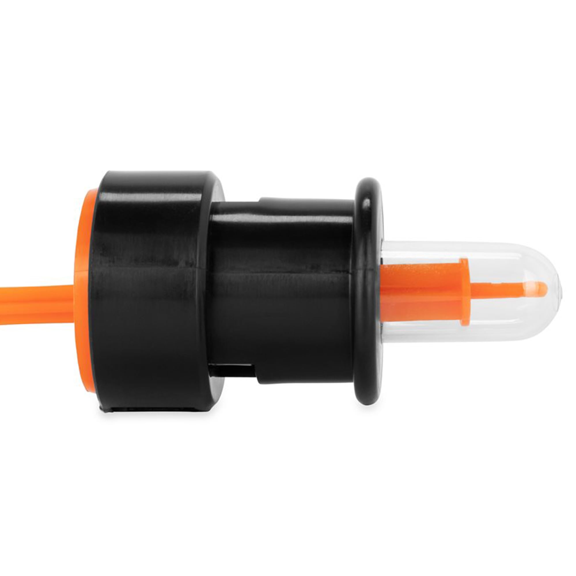 Camco Rhino gauge vent indicator detail showing when to stop filling to avoid overflow