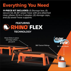 Camco open storage box with nested parts demonstrating organized, mess-free transport benefit