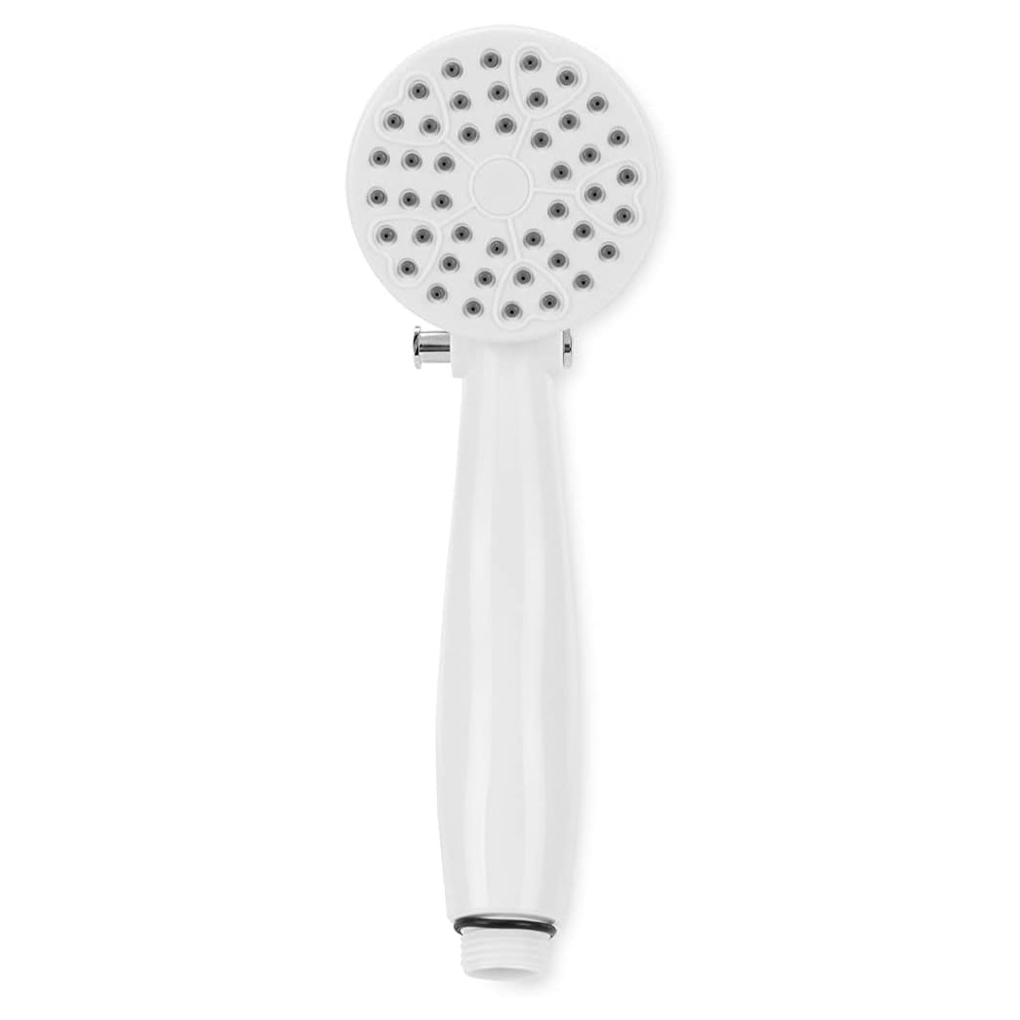 Camco shower head beside boot showing size comparison and precision rinsing
