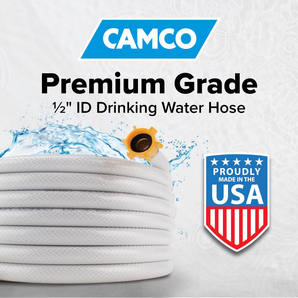 Camco TastePURE close-up of easy-grip connector for quick hookups