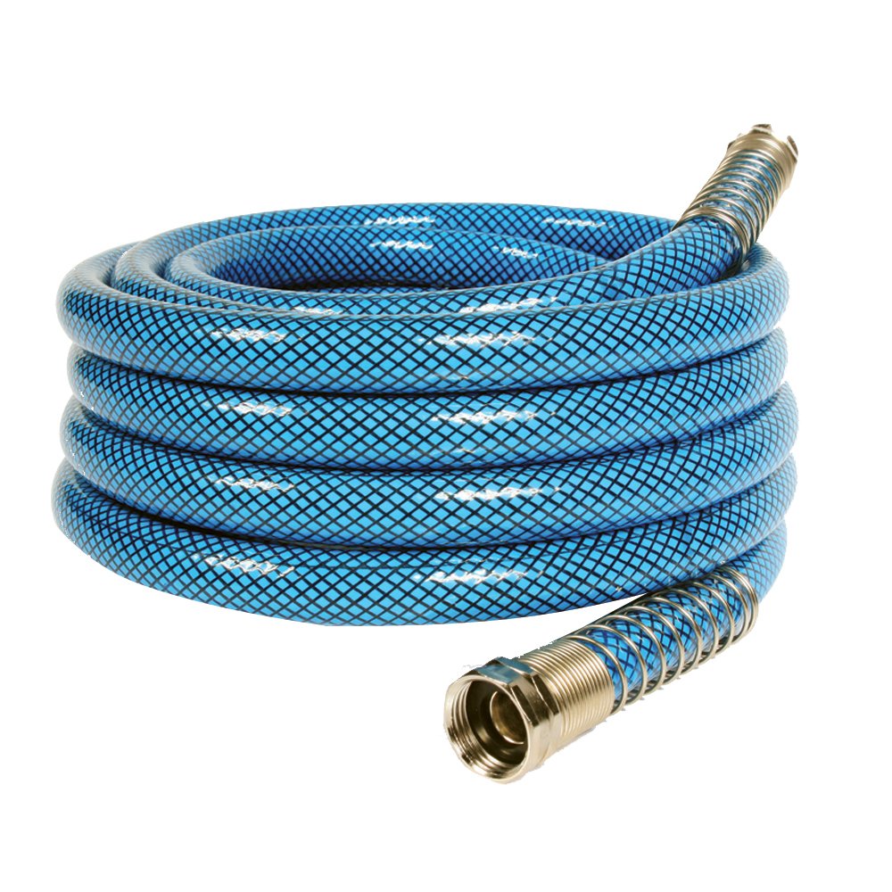 Camco TastePURE front connector showing machined fittings and secure seal benefit