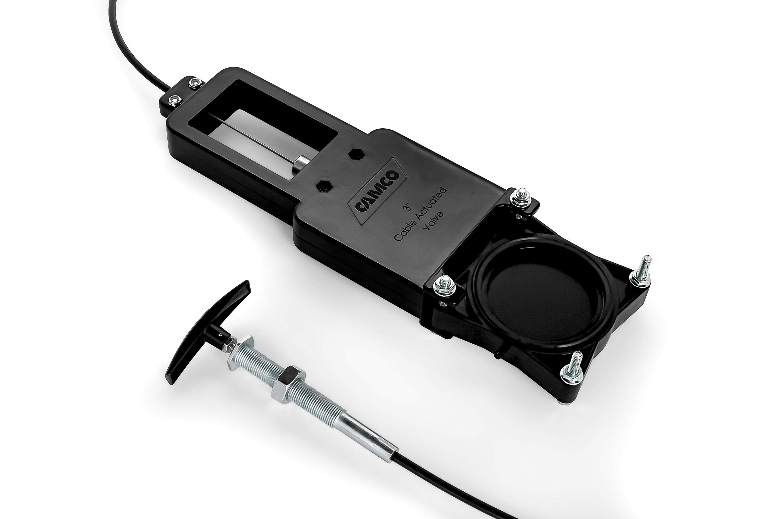 Camco valve mounted inside access compartment for concealed control benefit