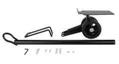 Camco front assembly showing steerable wheel and smoother towing