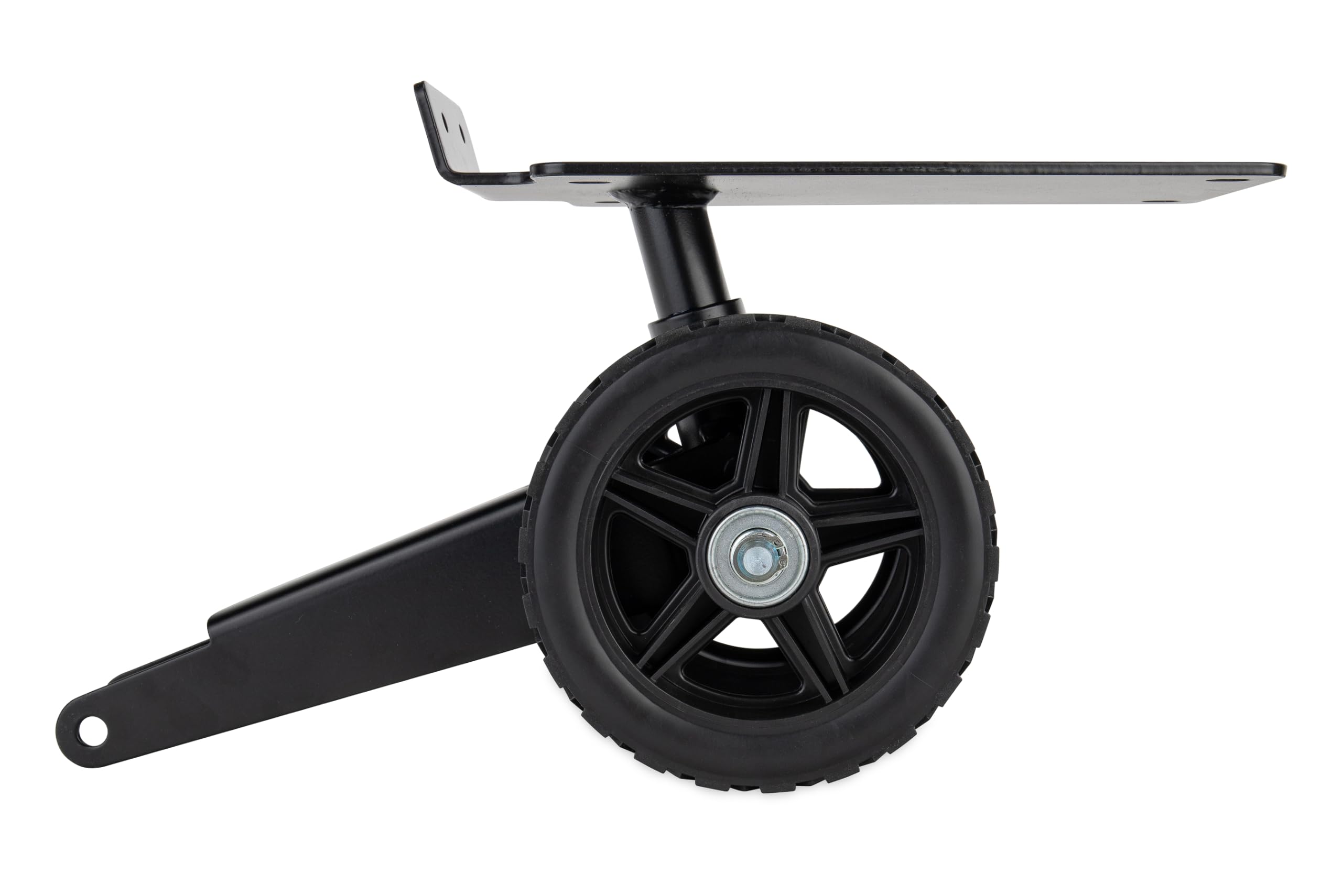 Camco 6-inch no-flat wheel close-up for puncture-free hauling