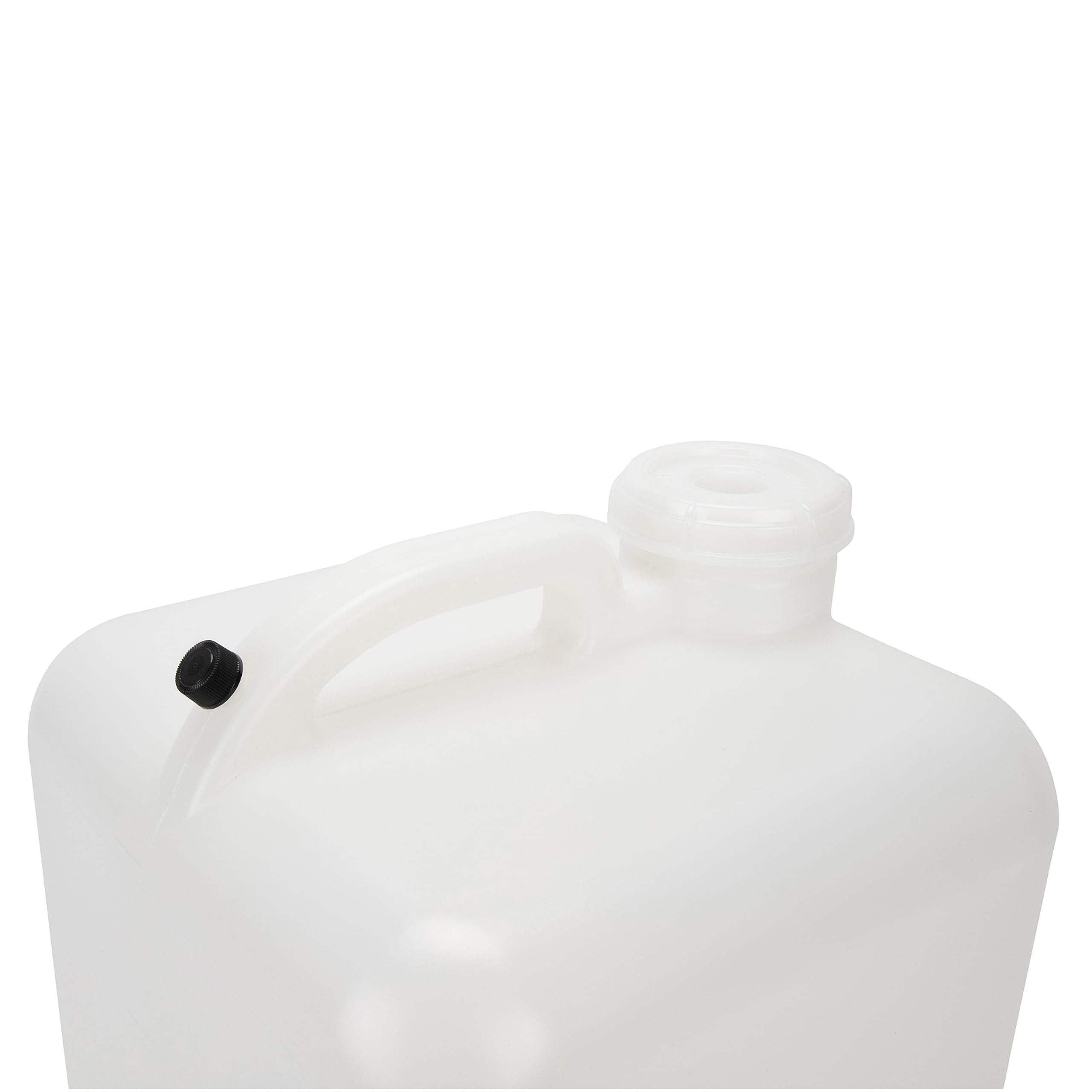 Camco kit next to 5-gallon antifreeze container showing compact storage size