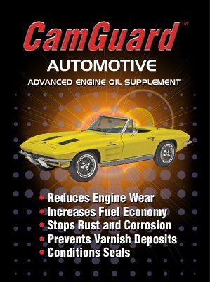 CamGuard label close-up highlighting additive features and directions