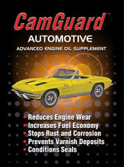 CamGuard label close-up highlighting additive features and directions
